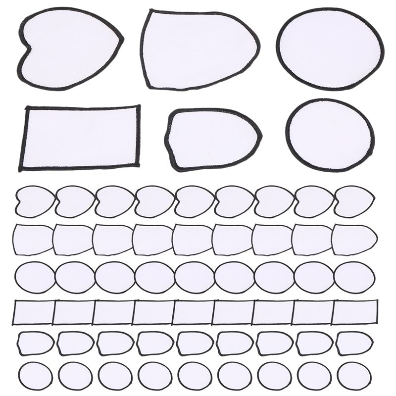 Hat Sublimation Blank - HOT-60 Stück Sublimations-Patches, Stoff-Aufbügelpatches, Reparatur-Patches für