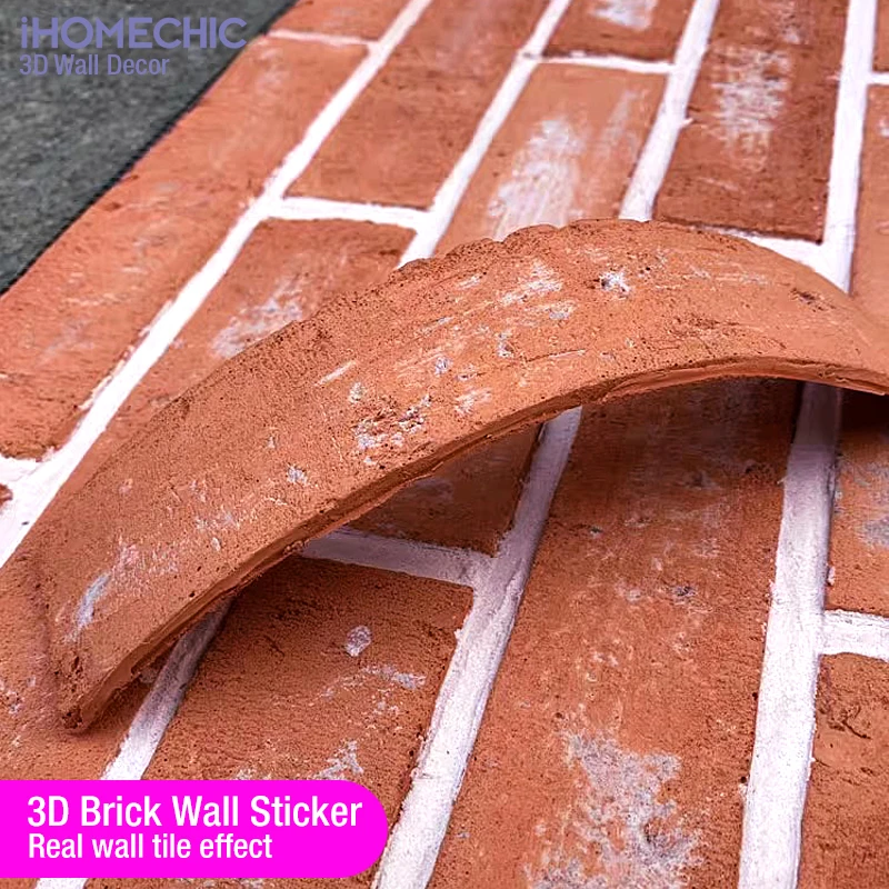 Ceramic Tile Blank - 3D-Wandaufkleber aus Ziegelstein, 3D-Wanddekoration, wasserdicht, Steinfliese,