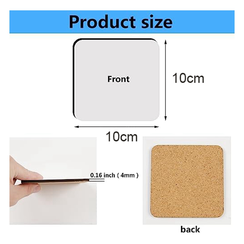 12 Stück Sublimations-Quadrat- – Coaster Sublimation Blank Bewertung und Preis